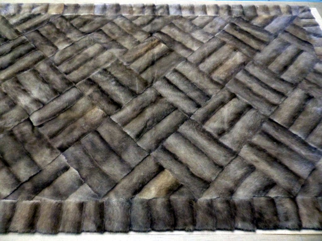 Pastell Nerz Decke Queransicht auf der Arbeitsplattte.