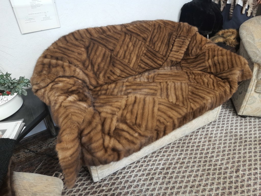 Zobeldecke auf der Couch.