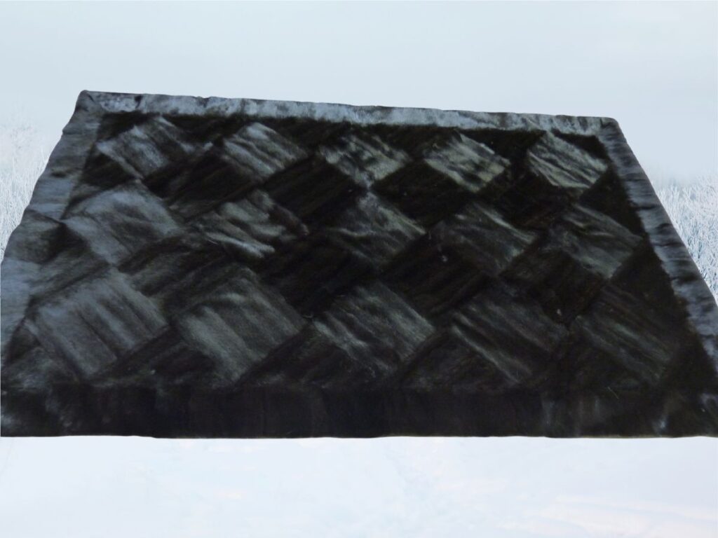 Pelzdecke aus Dark Nerz Mantel