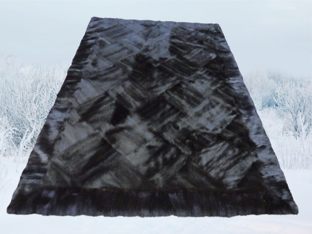 Pelzdecke aus Dark Nerz Mantel
