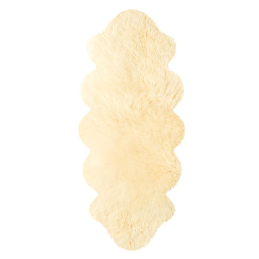 Doppelfelle aus australischen Premium Lammfellen beige 175 x 63 cm