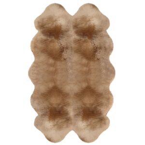 Fellteppich aus 4 australischen Premium Lammfellen camel 185 x 125 cm