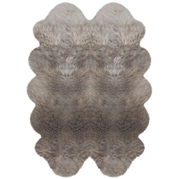 Fellteppich aus 4 australischen Premium Lammfellen taupe 185 x 125 cm