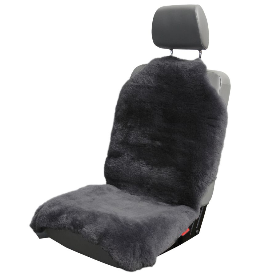 Premium Autositzfell kaufen | Echtfell für Auto & Sessel Anthrazit
