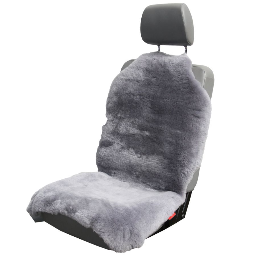 Premium Autositzfell kaufen | Echtfell für Auto & Sessel silbergrau