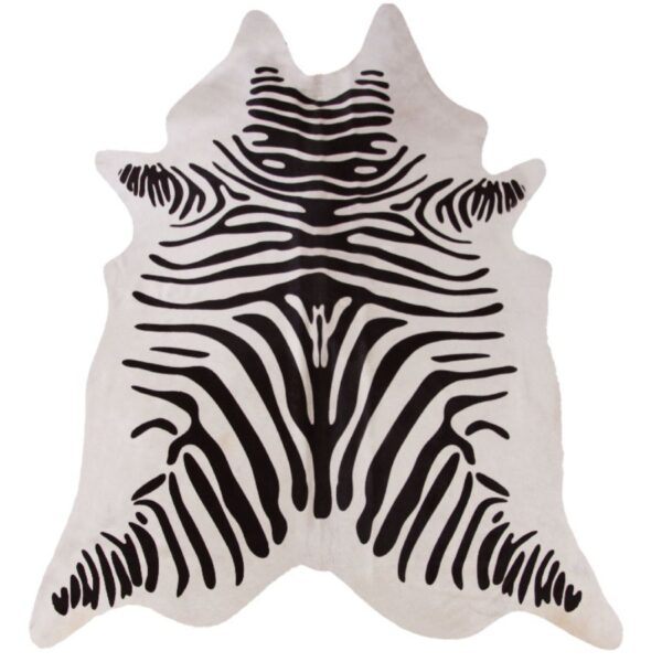 HF-685.jpg Südamerikanische Rinderfelle kaufen | weiß mit Zebradruck 3 qm