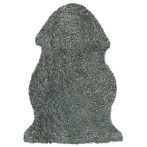 Geschorene Curly-Lammfelle grau 100 cm